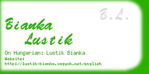 bianka lustik business card